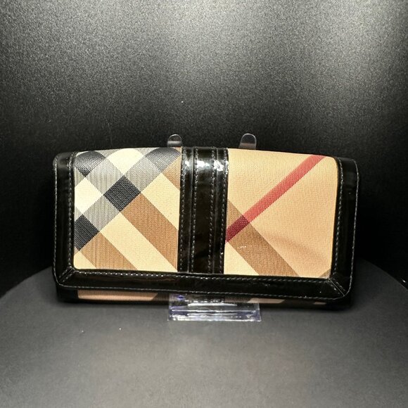 Burberry Supernova Check Penrose Continental Wallet - EUC